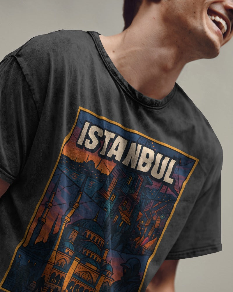 OVERSIZE WASHED T-SHIRTS FRONT PRINT ONLY