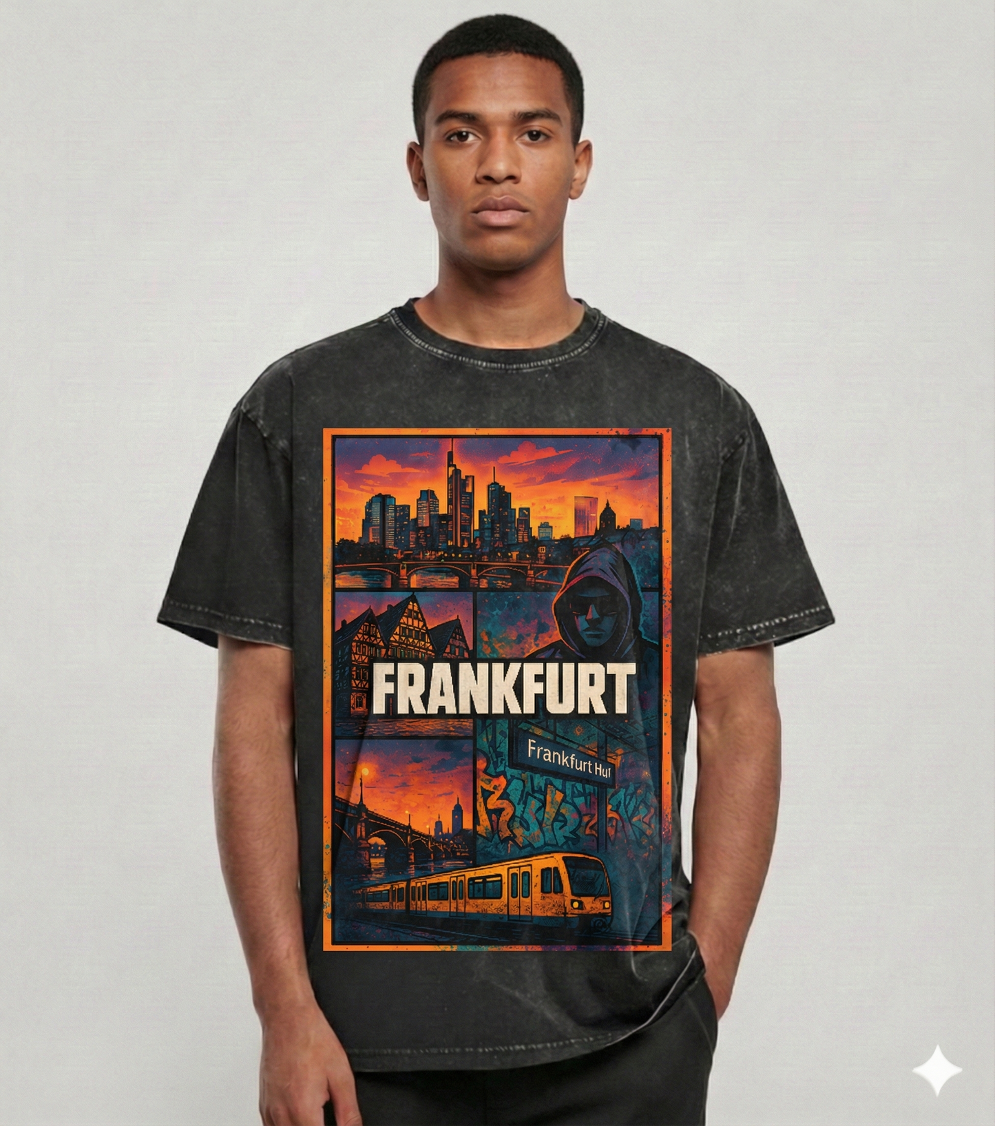 Oversized Washed T-Shirt Frankfurt