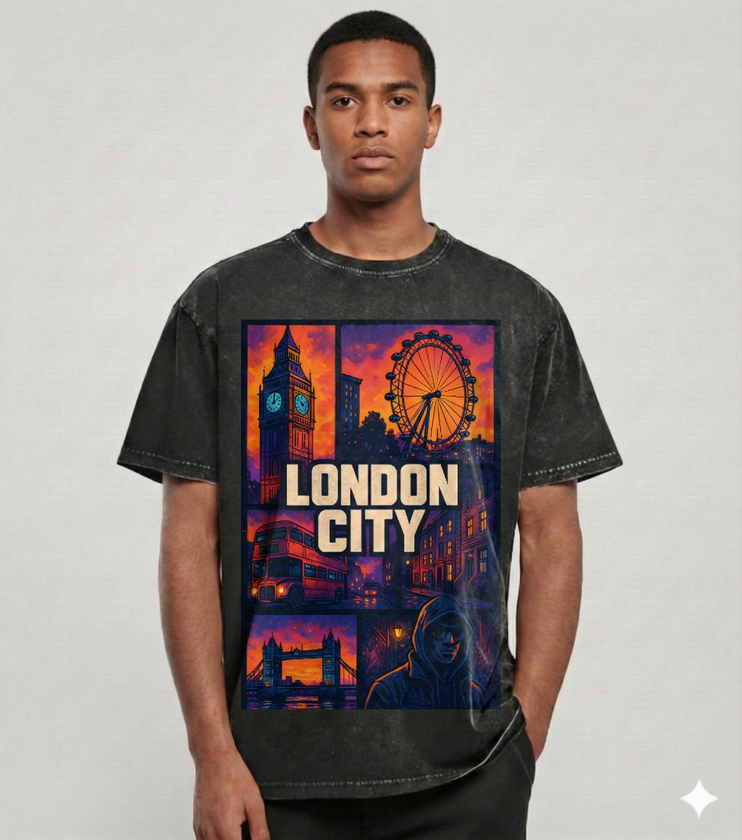 Oversize washed T-shirt London unisex